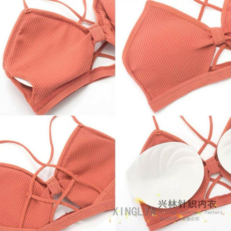 Women Cross Strap Threaded Sports Yoga Pure Cotton Bra | Buy 1 Get 1 Free