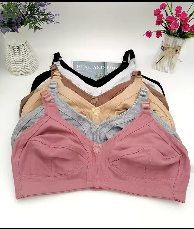 PACK OF 3 PIECES IMPORTED STRETCHABLE COTTON BRA | DIFFERENT COLOURS