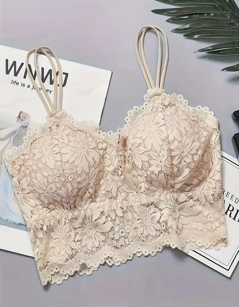 Pack of 2 | Women Sexy flower Lace Bras Top Comfortable Bralette Underwear