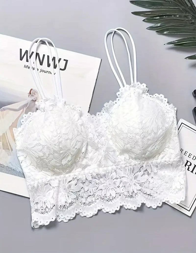 Pack of 2 | Women Sexy flower Lace Bras Top Comfortable Bralette Underwear
