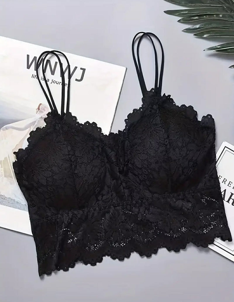 Pack of 2 | Women Sexy flower Lace Bras Top Comfortable Bralette Underwear