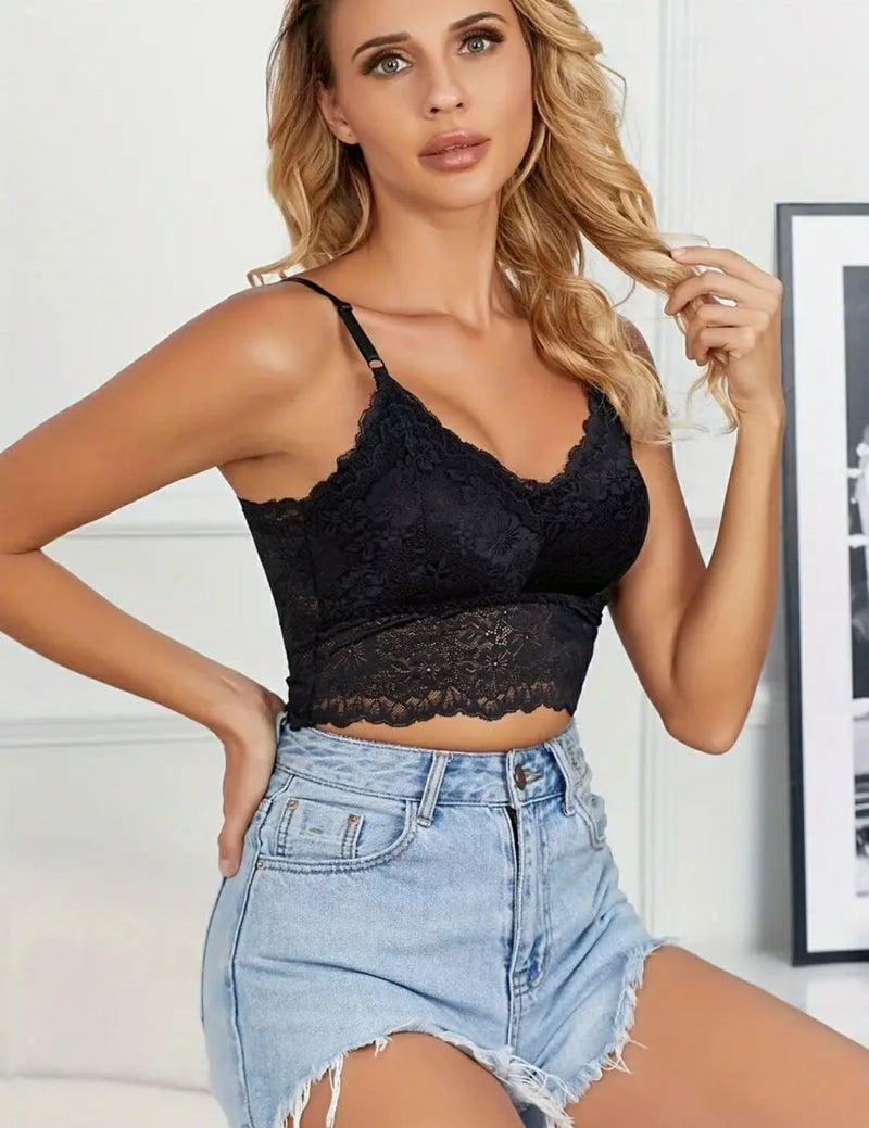 Pack of 2 | Women Sexy flower Lace Bras Top Comfortable Bralette Underwear