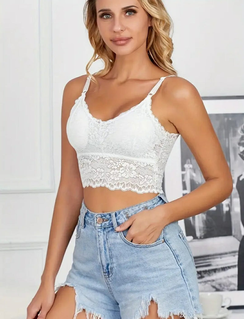 Pack of 2 | Women Sexy flower Lace Bras Top Comfortable Bralette Underwear